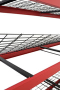 Steel Garage Storage Rack – 3, 4, 5 - Tier Heavy - Duty Industrial Shelving Units - Garage & Industrial Shelving Units with 5 Layer Red Racking 90" W x 24" D x 90" H | Sold by Uncle Wiener's Wholesale