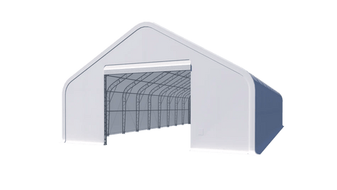 Storage Building Tarp Replacements – Heavy - Duty PE & PVC Cover Options - with 40x100x23 Main Cover All White 26.5 oz PVC 750 GSM 258363 | Sold by Uncle Wiener's Wholesale