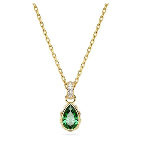 Swarovski 5648751 Stilla Necklace | Gold - Tone Plated | Green Jewellery - with white,green | Sold by Uncle Wiener's Wholesale