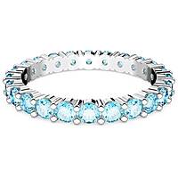 Swarovski 5658671 Matrix Ring Rhodium Plated Blue Crystals Jewellery 52 - with blue | Sold by Uncle Wiener's Wholesale