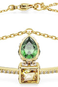 Swarovski Chroma Twist Cocktail Ring, Versatile Multi Color Crystals, Playful Rotating Construction, Gold Tone Finish - with | Sold by Uncle Wiener's Wholesale