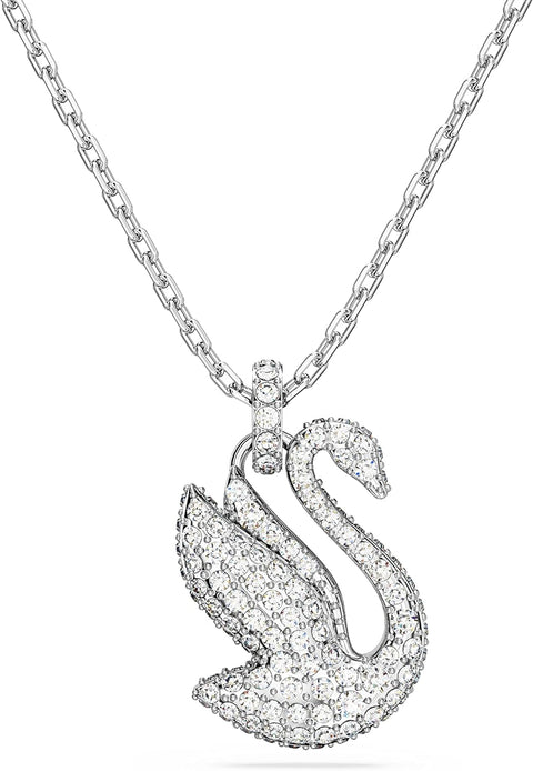 Swarovski Iconic Swan Crystal Necklace, Earrings, Bracelet Jewelry Collection, Clear Crystals on a Rhodium Tone Finish - with | Sold by Uncle Wiener's Wholesale