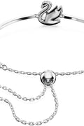 Swarovski Iconic Swan Crystal Necklace, Earrings, Bracelet Jewelry Collection, Clear Crystals on a Rhodium Tone Finish - with | Sold by Uncle Wiener's Wholesale