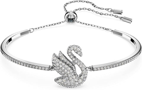 Swarovski Iconic Swan Crystal Necklace, Earrings, Bracelet Jewelry Collection, Clear Crystals on a Rhodium Tone Finish - with | Sold by Uncle Wiener's Wholesale