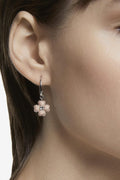 Swarovski Latisha Hoop Earrings, Flower, Pink, Rhodium Finish - with | Sold by Uncle Wiener's Wholesale