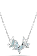 Swarovski Lilia Butterfly Necklace, Earrings, and Bracelet Crystal Jewelry Collection, Blue Crystals in a Rhodium Tone Finished Setting - with | Sold by Uncle Wiener's Wholesale