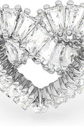 SWAROVSKI Matrix cocktail ring, Mixed cuts, Heart, White, Rhodium Finish. 55 - with | Sold by Uncle Wiener's Wholesale