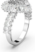 SWAROVSKI Matrix cocktail ring, Mixed cuts, Heart, White, Rhodium Finish. 55 - with | Sold by Uncle Wiener's Wholesale