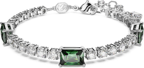 Swarovski Matrix Tennis Bracelet, Pink and Clear Round - Cut Stones in a Rhodium Finished Setting - with | Sold by Uncle Wiener's Wholesale