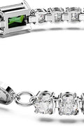 Swarovski Matrix Tennis Bracelet, Pink and Clear Round - Cut Stones in a Rhodium Finished Setting - with | Sold by Uncle Wiener's Wholesale