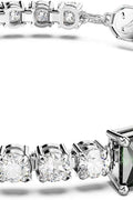 Swarovski Matrix Tennis Bracelet, Pink and Clear Round - Cut Stones in a Rhodium Finished Setting - with | Sold by Uncle Wiener's Wholesale
