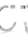 Swarovski Mesmera Hoop Earrings Rhodium Plated in Silver - with silver | Sold by Uncle Wiener's Wholesale