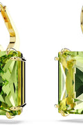 Swarovski Millenia Drop Earrings, Square Cut, Green Crystal, Gold - tone Finish - with | Sold by Uncle Wiener's Wholesale