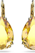Swarovski Millenia earrings, Pear cut crystal, Yellow, Gold - tone plated - with | Sold by Uncle Wiener's Wholesale