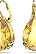 Swarovski Millenia earrings, Pear cut crystal, Yellow, Gold - tone plated - with | Sold by Uncle Wiener's Wholesale