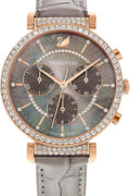 Swarovski Passage Chrono Crystal Watch Collection, Leather Strap - with | Sold by Uncle Wiener's Wholesale