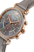 Swarovski Passage Chrono Crystal Watch Collection, Leather Strap - with | Sold by Uncle Wiener's Wholesale