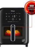 T - fal Infrared Air fryer, Easy Fry Collection, 6.3 Quart, Digital Touch screen, Grey - with <B>Dimensions (Overall):</B> 16.5 inches (H) x 14.2 inches (W) x 15 inches (D) | Sold by Uncle Wiener's Wholesale