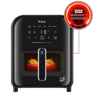 T - fal Infrared Air fryer, Easy Fry Collection, 6.3 Quart, Digital Touch screen, Grey - with Dimensions (Overall): 16.5 inches (H) x 14.2 inches (W) x 15 inches (D) | Sold by Uncle Wiener's Wholesale