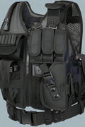 Tactical CS Field Vest – Front view with pouches

MOLLE Combat Vest – Side view with holster

Adjustable Tactical Vest – Laid flat

Camouflage Vest for Outdoor Use – Field-ready look

VT1063 Tactical Vest – Black and Camo color variants