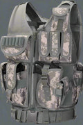 Tactical CS Field Vest – Front view with pouches

MOLLE Combat Vest – Side view with holster

Adjustable Tactical Vest – Laid flat

Camouflage Vest for Outdoor Use – Field-ready look

VT1063 Tactical Vest – Black and Camo color variants