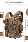 Tactical CS Field Vest – Front view with pouches

MOLLE Combat Vest – Side view with holster

Adjustable Tactical Vest – Laid flat

Camouflage Vest for Outdoor Use – Field-ready look

VT1063 Tactical Vest – Black and Camo color variants