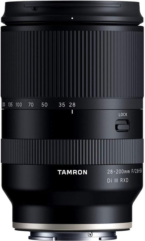 Tamron 28 - 200 F/2.8 - 5.6 Di III RXD for Sony Mirrorless Full Frame/APS - C E - Mount, Model Number: AFA071S700, Black - with Sony FE Mount | Sold by Uncle Wiener's Wholesale