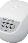 TIGER JBV - A10U 5.5 - Cup (Uncooked) Micom Rice Cooker with Food Steamer Basket, White - with | Sold by Uncle Wiener's Wholesale