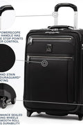 Travelpro Platinum Elite 22" Expandable Carry - On Rollaboard, Shadow Black, Carry - On 20 - Inch, Platinum Elite Softside Expandable Upright Luggage - with | Sold by Uncle Wiener's Wholesale