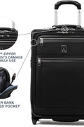 Travelpro Platinum Elite 22" Expandable Carry - On Rollaboard, Shadow Black, Carry - On 20 - Inch, Platinum Elite Softside Expandable Upright Luggage - with | Sold by Uncle Wiener's Wholesale