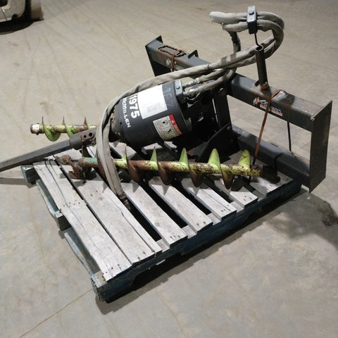 Used McMillen X1975 Skid Steer Auger Drive with 6" & 8" Bits - with | Sold by Uncle Wiener's Wholesale