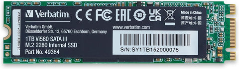 Verbatim 1TB SSD Vi560 Internal Solid State Hard Drive 3D NAND SATA III M.2 2280 - with black | Sold by Uncle Wiener's Wholesale