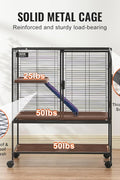 VEVOR 36" Rolling Metal Ferret Cage, Large 2 - Tier Critter Nation Cage, Small Animal Cage with Ramps & Tray, Easy to Set up for Pet Mice, Hamster, Guinea Pig, Chinchilla, Squirrel, Hedgehogs, Bunny - with black | Sold by Uncle Wiener's Wholesale