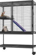 VEVOR 36" Rolling Metal Ferret Cage, Large 2 - Tier Critter Nation Cage, Small Animal Cage with Ramps & Tray, Easy to Set up for Pet Mice, Hamster, Guinea Pig, Chinchilla, Squirrel, Hedgehogs, Bunny - with black | Sold by Uncle Wiener's Wholesale