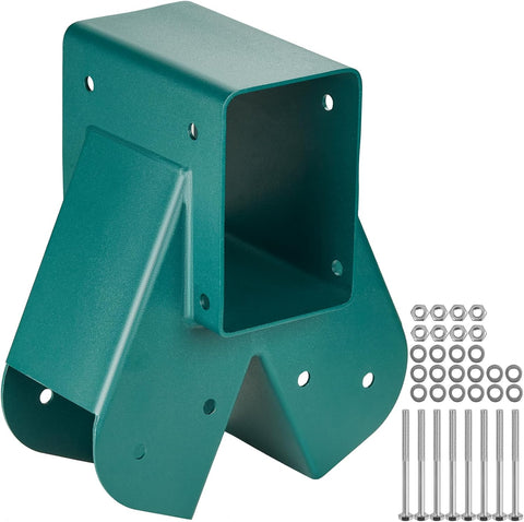 VEVOR A - Frame Middle Swing Brackets, Heavy Duty Carbon Steel Swing Set Hardware with Mounting Hardware, DIY Swing Set Bracket Swing Set Kit for 2 (4x4) Legs & 1 (4x6) Beam, Green - with 1 pc | Sold by Uncle Wiener's Wholesale