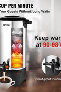 VEVOR Commercial Coffee Urn Stainless Steel Large Coffee Dispenser, 1500W 110V Electric Coffee Maker Urn for Quick Brewing, Hot Water Urn with Detachable Power Cord for Easy Cleaning, Silver (50 Cups) - with | Sold by Uncle Wiener's Wholesale