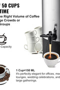 VEVOR Commercial Coffee Urn Stainless Steel Large Coffee Dispenser, 1500W 110V Electric Coffee Maker Urn for Quick Brewing, Hot Water Urn with Detachable Power Cord for Easy Cleaning, Silver (50 Cups) - with | Sold by Uncle Wiener's Wholesale