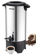 VEVOR Commercial Coffee Urn Stainless Steel Large Coffee Dispenser, 1500W 110V Electric Coffee Maker Urn for Quick Brewing, Hot Water Urn with Detachable Power Cord for Easy Cleaning, Silver (50 Cups) - with | Sold by Uncle Wiener's Wholesale