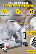 VEVOR Commercial Meat Slicer, 10 inch Electric Food Slicer, 240W Frozen Meat Deli Slicer, Semi - Auto Meat Slicer for Commercial and Home use - with | Sold by Uncle Wiener's Wholesale