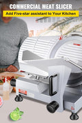 VEVOR Commercial Meat Slicer, 10 inch Electric Food Slicer, 240W Frozen Meat Deli Slicer, Semi - Auto Meat Slicer for Commercial and Home use - with | Sold by Uncle Wiener's Wholesale