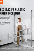 VEVOR Dust Barrier Poles, 10 Ft Poles with 4 Telescoping Poles, Carry Bag, and 32.8x13.12 Ft Plastic Film, for Interior Decoration and Painting Projects - with | Sold by Uncle Wiener's Wholesale