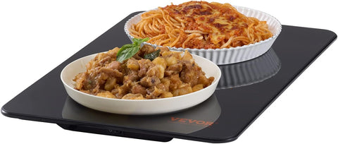 VEVOR Electric Heater Tray, 16.5" x 11" Tempered Glass Portable Heating Tray with Temperature Control (65 - 90°C), Perfect for Dinner, Catering, Home, Party, Event, Entertainment - with | Sold by Uncle Wiener's Wholesale