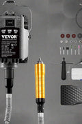 VEVOR flexible shaft grinder with 3-jaw chuck and accessories – front view
Rotary tool kit with 31 attachments for grinding and polishing
VEVOR 1200W flexible shaft grinder foot pedal and control unit
Precision bit grinding with VEVOR rotary tool on wood
Complete accessory kit for rotary shaft grinder – sanding, carving, polishing