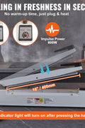 VEVOR Impulse Sealer 16 inch, Manual Heat Sealing Machine with Adjustable Heating Mode, Aluminum Shrink Wrap Bag Sealers for Plastic Mylar PE PP Bags, Portable Poly Bag Sealer with Extra Replace Kit - with | Sold by Uncle Wiener's Wholesale