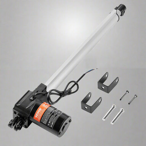 VEVOR 12V linear actuator with 16-inch stroke and 1320 lbs force
Heavy-duty 6000N electric actuator with mounting brackets
Industrial grade linear motion actuator for automation
VEVOR linear actuator for electric doors and lifts
IP44 waterproof VEVOR linear actuator 12V system