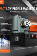 VEVOR Low Profile Magnetic Drill 1300 W, Magnetic Column Drill Max. 35 mm Drilling Diameter with Cooling Device and Overload Protection, for Construction - with | Sold by Uncle Wiener's Wholesale