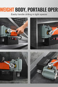 VEVOR Low Profile Magnetic Drill 1300 W, Magnetic Column Drill Max. 35 mm Drilling Diameter with Cooling Device and Overload Protection, for Construction - with | Sold by Uncle Wiener's Wholesale