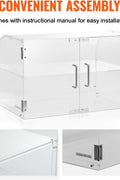 VEVOR Pastry Display Case, 2 - Tier Commercial Countertop Bakery Display Case, Acrylic Display Box with Rear Door Access & Removable Shelves, Keep Fresh for Donut Bagels Cake Cookie， - with | Sold by Uncle Wiener's Wholesale