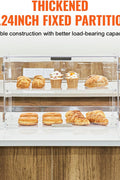 VEVOR Pastry Display Case, 2 - Tier Commercial Countertop Bakery Display Case, Acrylic Display Box with Rear Door Access & Removable Shelves, Keep Fresh for Donut Bagels Cake Cookie， - with | Sold by Uncle Wiener's Wholesale