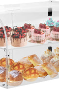VEVOR Pastry Display Case, 2 - Tier Commercial Countertop Bakery Display Case, Acrylic Display Box with Rear Door Access & Removable Shelves, Keep Fresh for Donut Bagels Cake Cookie， - with | Sold by Uncle Wiener's Wholesale